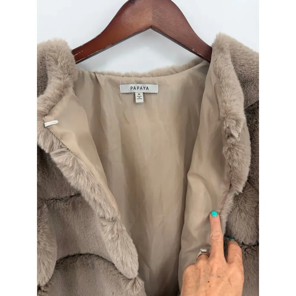 Papaya faux fur